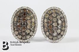 Pair of 18ct White Gold Diamond Earrings