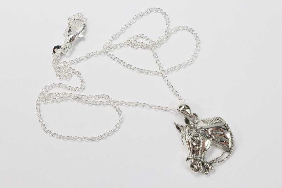 Silver Horse Pendant Necklace