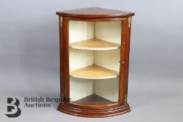 Mahogany Bow-Fronted Corner Cupboard