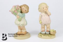 Two Ceramic Lucie Attwell Figurines