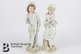 Two Continental Bisque Figurines