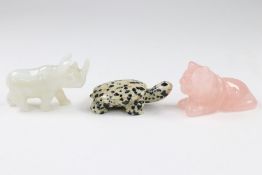 Jadeite Rhino Figurine