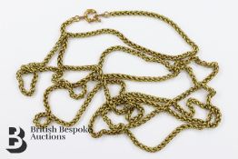 Brass Longuard Watch Chain