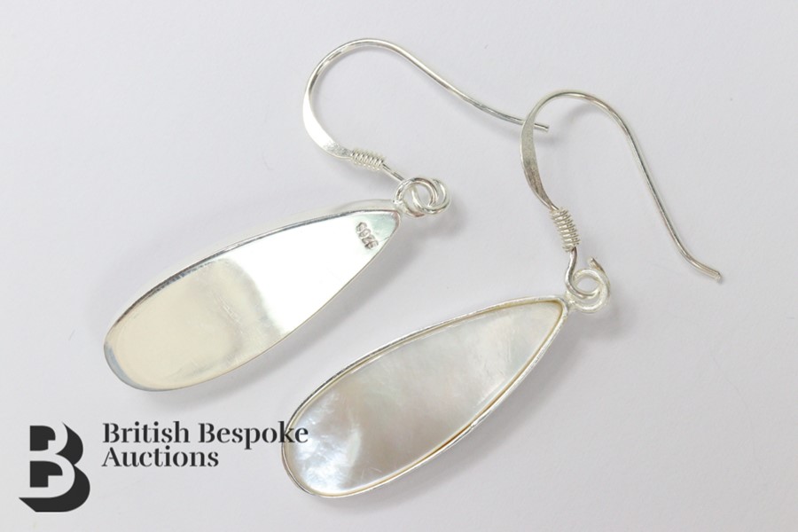 Pair of Silver Drop Earrings - Image 2 of 2