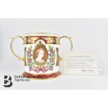 Two Limited Edition Queen Mother Commemorative Loving Cups