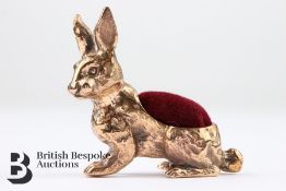 Small Rabbit Brass Pin Cushion