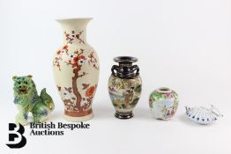 Collection of Five Oriental Ceramic Items