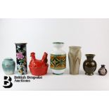 Collection of Six Ceramic and Pottery Vases