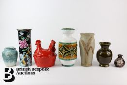 Collection of Six Ceramic and Pottery Vases
