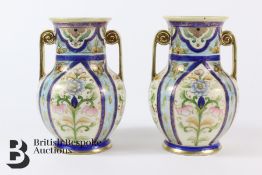 Pair of Noritake Ewer Vases