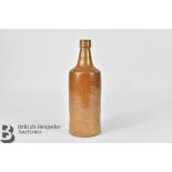 English Brown Stoneware Bottle