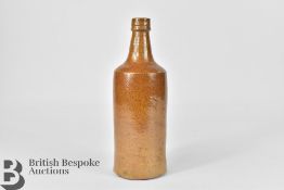 English Brown Stoneware Bottle