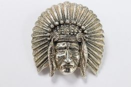 Silver Native American Brooch