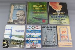 Collection of Vintage Olympic Reports and Programs 1936 - 1952