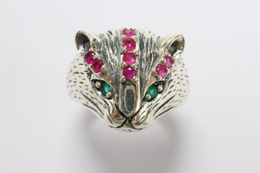 Silver Cat Ring