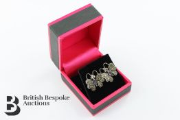 Pair of Silver and Marcasite Butterfly Earrings