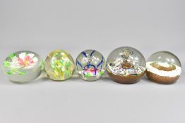 Five Vintage Paperweights