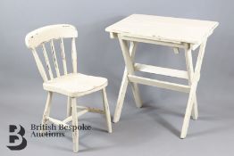 Childs Painted Desk and Chair