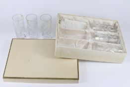 Set of Six Cut-Glass Lemonade Glasses