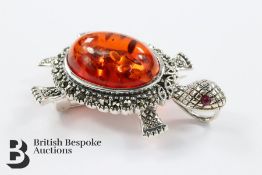 Silver Turtle Pendant Necklace