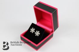 Pair of Silver Snowflake Earrings