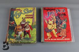 Two Vintage Jigsaw Puzzle Books 1935 and 1938