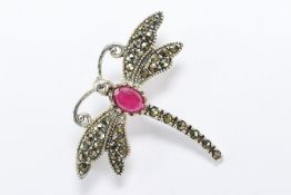 Silver Dragonfly Brooch