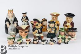 Large Number of Toby and Character Jugs