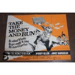 Take The Money and Run Large Woody Allen Film Poster