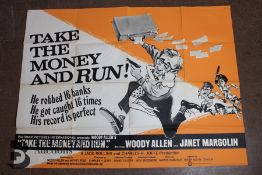 Take The Money and Run Large Woody Allen Film Poster