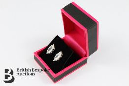 Pair of Silver and CZ Stud Earrings