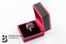 Silver and Enamel Ladybird Ring