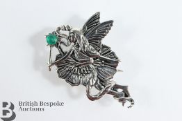 Silver Fairy Brooch Pendant