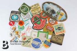 Large Box of Beer Mats and Pin on Badges