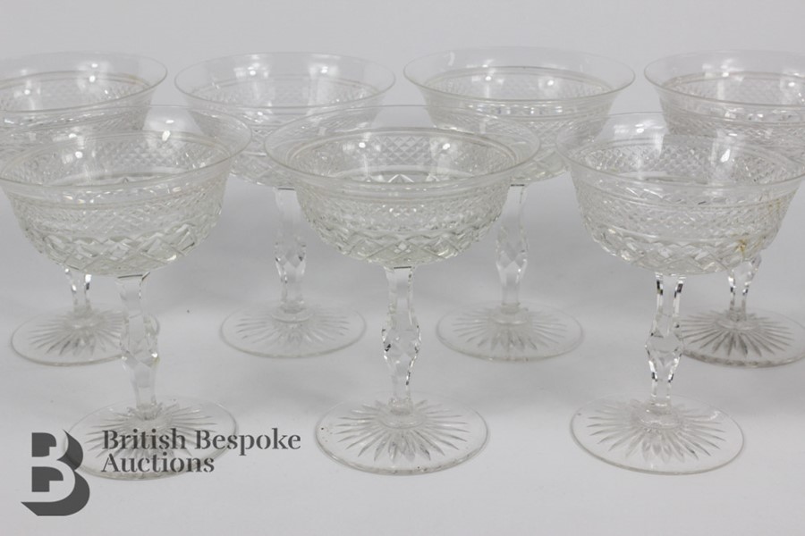 Eight Cut Crystal Champagne Glasses - Image 3 of 5