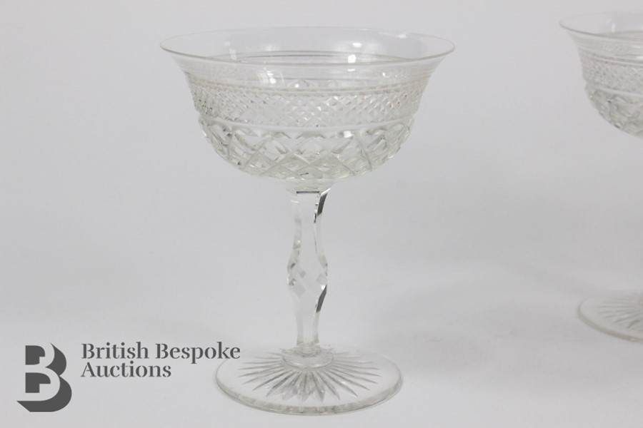 Eight Cut Crystal Champagne Glasses - Image 4 of 5