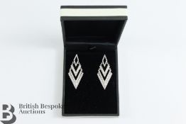 Pair of Silver and CZ Earrings