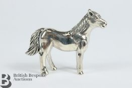 Heavy Cast Silver Equine Figurine