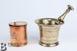 Attractive Brass Pestle and Mortar