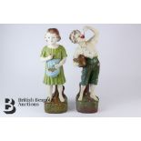 English Chalkware Figurines