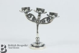 Silver Three Branch Candelabra