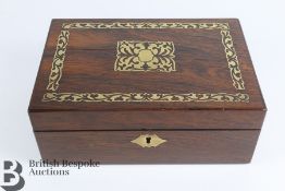 Brass Inlaid Rosewood Box