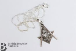 Silver Masonic Necklace