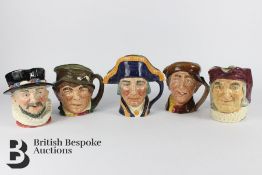 Five 20th Century Royal Doulton Toby Jugs