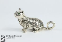 Silver Cat Figurine