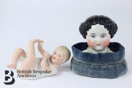 Rare German Porcelain Dolls Head