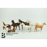 Seven Beswick Horses