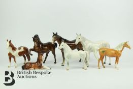 Seven Beswick Horses