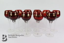 Ten Red Wine Glasses