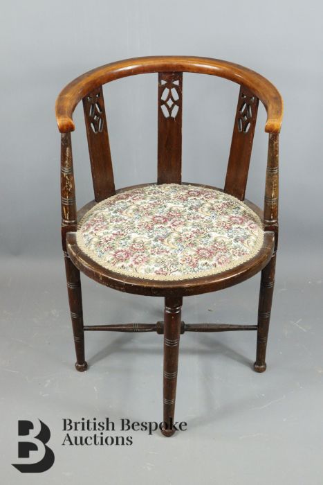 Oak Corner Smokers Chair